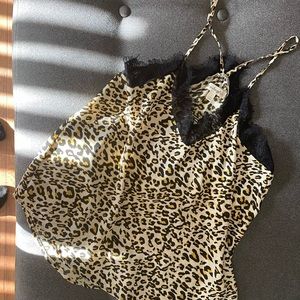 Lace Cheetah Tank top S